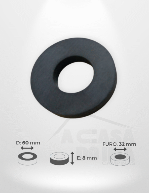 Anel de Ferrite - Ø 60 x 8mm - Furo 32mm
