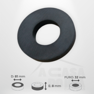 Anel de Ferrite - Ø 81 x 8mm - Furo 32mm