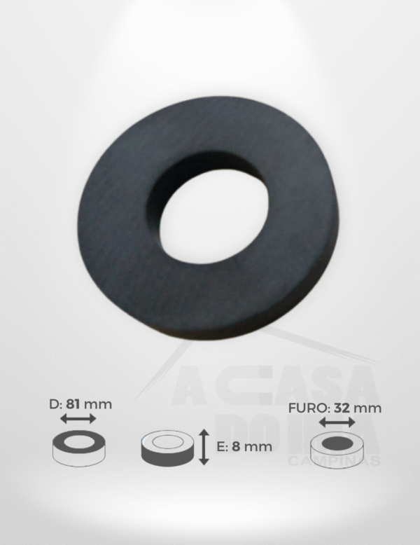 Anel de Ferrite - Ø 81 x 8mm - Furo 32mm
