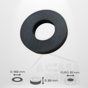 Anel de Ferrite - Ø 102 x 20mm - Furo 51mm