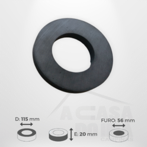 Anel de Ferrite - Ø 115 x 20mm - Furo 56mm