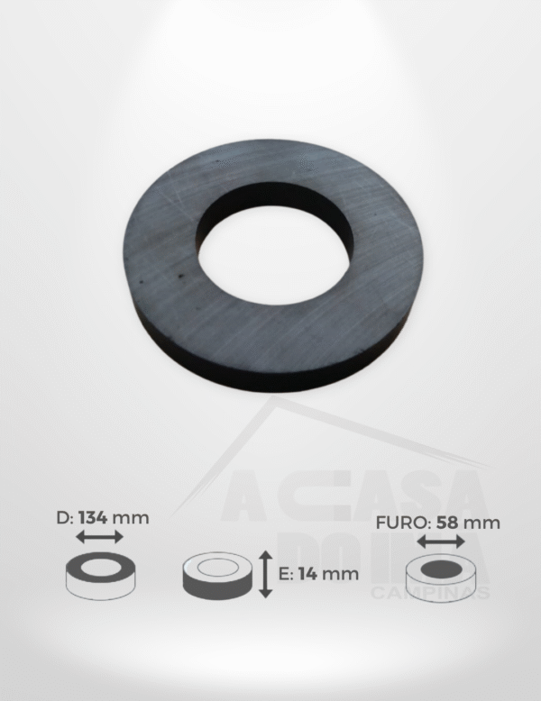 Anel de Ferrite - Ø 134 x 14mm - Furo 58mm