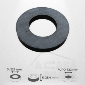 Anel de Ferrite - Ø 225 x 25,4mm - Furo 122mm