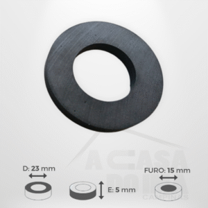 Anel de Ferrite - Ø 23 x 5mm - Furo 15mm