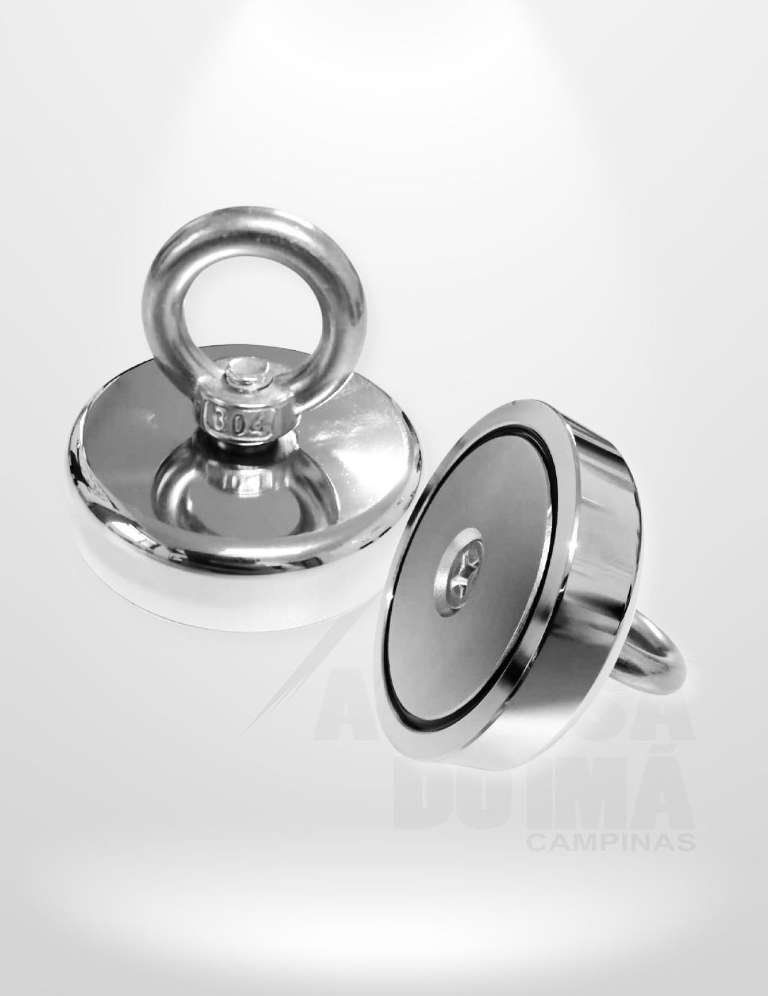 Ímã para Pesca Magnética - Ø 70 x 17 mm - Capacidade 180kg
