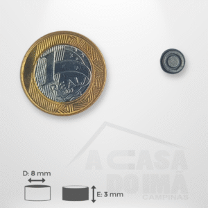 Ímã para Artesanato - Ø 8 x 3mm (100 peças)