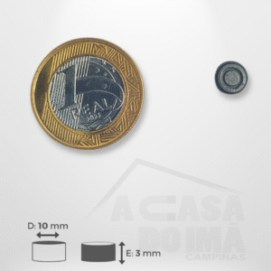 Ímã para Artesanato - Ø 10 x 3mm (100 peças)