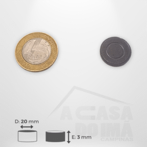 Ímã para Artesanato - Ø 20 x 3mm (100 peças)