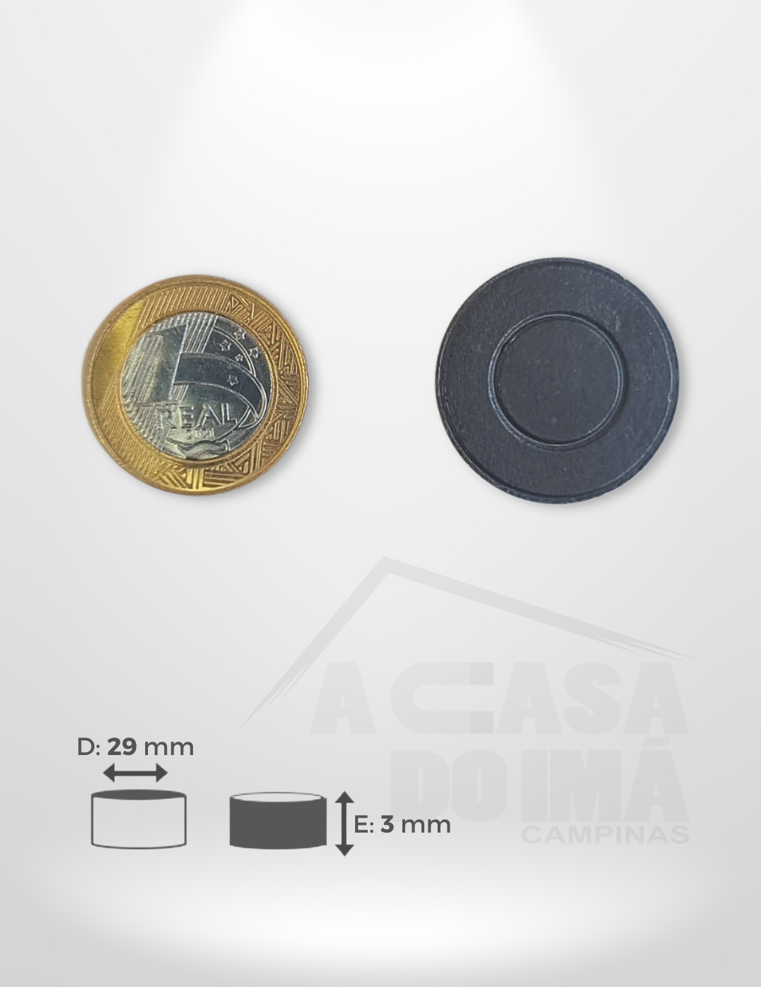 Ímã para Artesanato - Ø 29 x 3mm