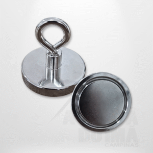Ímã para Pesca Magnética - Ø 42 x 8,6mm - Com anelão